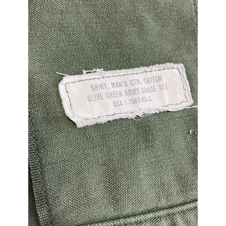 VINTAGE US ARMY ユーティリティシャツ 1st 後期 OG107 筒袖