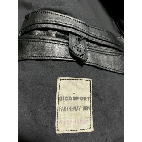 USED 80's フランス軍　モーターサイクルレザーコート 108M