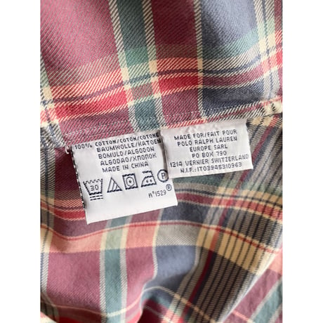 USED POLO ラルフローレン ボタンダウンネルシャツ S SLIM FIT