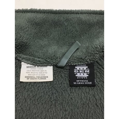 USED ECWCS GEN3 レベル3 ポーラテックフリースJKT MEDIUM-REGULAR 米軍　エクワックス　5