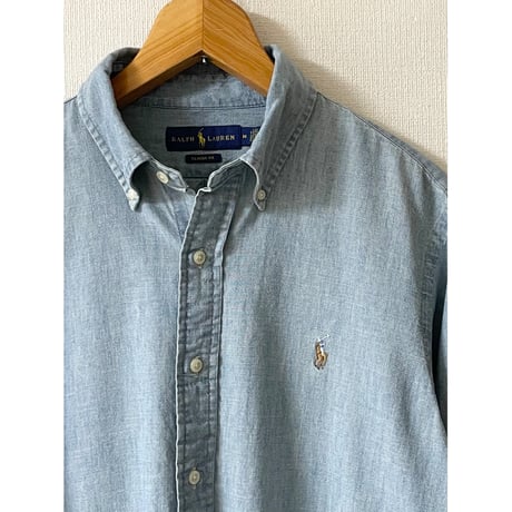 USED POLO ラルフローレン CLASSIC FIT シャンブレーシャツ M