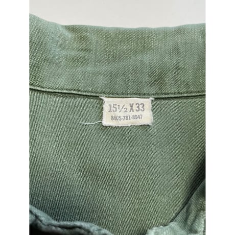 VINTAGE 60's US ARMY OG107 ユーティリティシャツ　シャツ袖 2nd 15 1/2×33