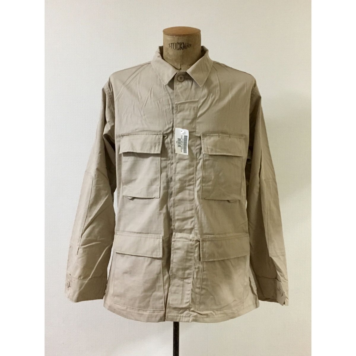 DEAD STOCK 米軍 US ARMY BDU JACKET KHAKI M-R コンバットジャケット カーキ リップストップ