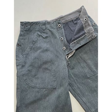 USED スイス軍　デニムワークパンツ 36/28相当 16