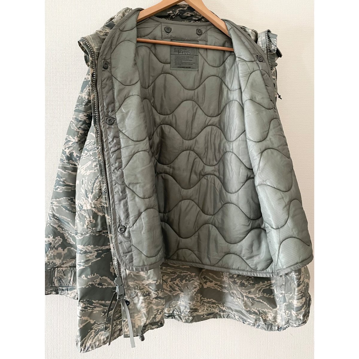 米軍実物 未使用品 ABU レインスーツパーカー&美品ライナーセット　Lサイズ USED USAF IMPROVED RAINSUIT PARKA ライナー付き ABU ME