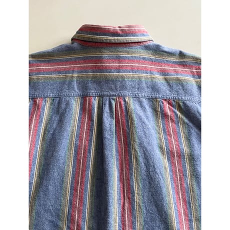 USED 90's OLD  GAP ストライプデニムシャツ XL