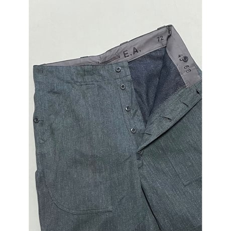 USED スイス軍　デニムワークパンツ 34/28相当　26