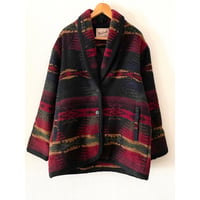USED USA製　Woolrich ネイティブ柄　ショールカラージャケット  M