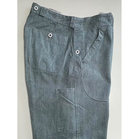 VINTAGE  60's スイス軍　デニムワークパンツ 前期型　45/80 アルミボタン