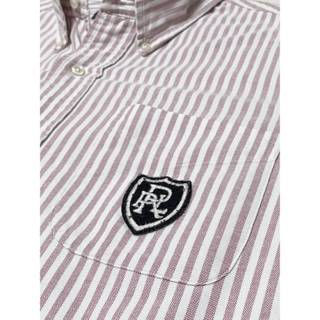 USED Ralph Lauren オックスフォードストライプボタンダウンシャツ L