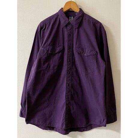 USED 90's OLD  GAP シャツ　L パープル
