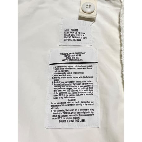 DEAD  STOCK US  ARMY スノーカモカーゴパンツ　 LARGE-REGULAR デッドストック 6
