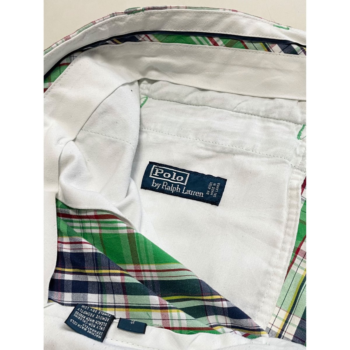 美品80sUSA製 ポロバイラルフローレン マドラスチェック ワイドパンツW30 美品80sUSA製 ポロバイラルフローレン マドラスチェック ワイド