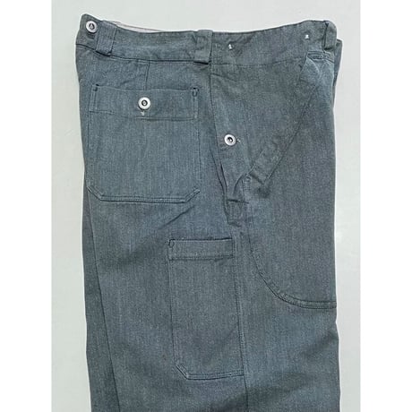 USED スイス軍　デニムワークパンツ メタルボタン　36/28 相当　2
