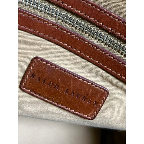 USED Ralph Lauren PVC/レザートートバッグ