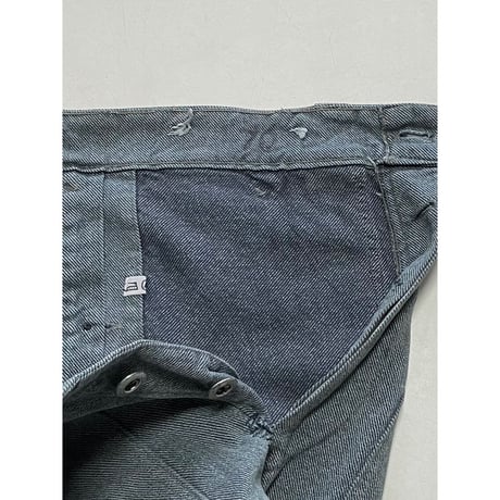 USED スイス軍　デニムワークパンツ メタルボタン　34/28相当 30
