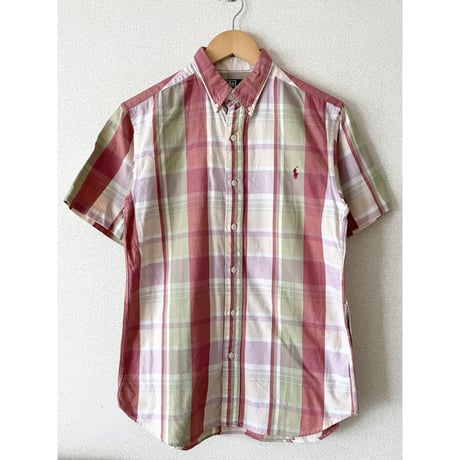 USED POLOラルフローレン 半袖ネルシャツ ボーイズ170