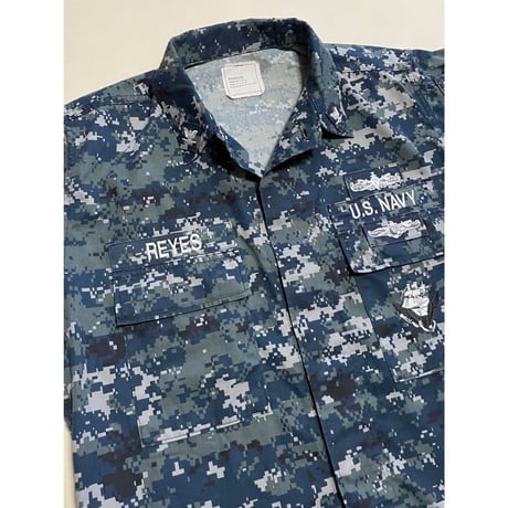 USED US NAVY NWU ワーキングブラウス M-S