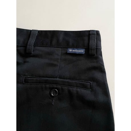 USED Levi's DOCKERS ツータックブラックチノ 33/32