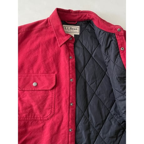USED LL Bean 中綿キルティング　コットンシャモアシャツジャケット M