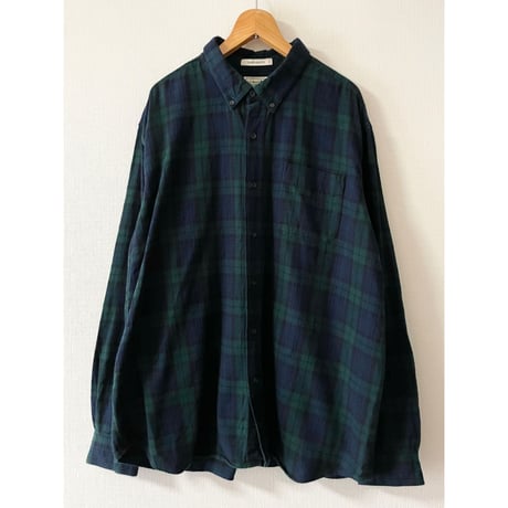 USED LL Bean ボタンダウンネルシャツ XL ブラックウォッチ