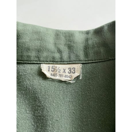 VINTAGE 60's  US ARMY OG107 ユーティリティシャツ 15 1/2×33 シャツ袖2nd