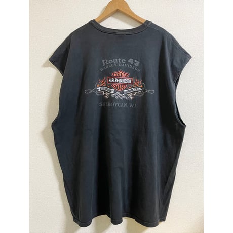 USED USA製　00's HARLEY DAVIDSON ノースリーブ Tシャツ 3XL