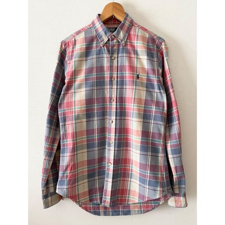 USED POLO ラルフローレン ボタンダウンネルシャツ S SLIM FIT