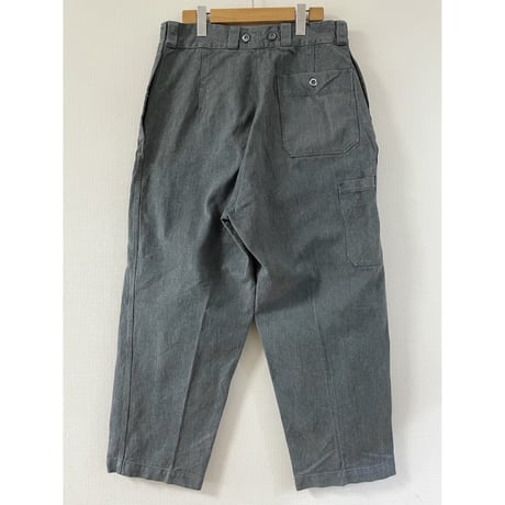 USED スイス軍　デニムワークパンツ 34/28相当　メタルボタン　9