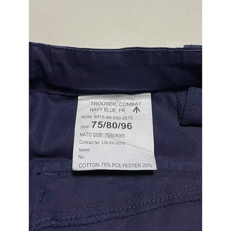 USED イギリス軍　ロイヤルネイビー　カーゴパンツ 斜めポケット 75/80/96