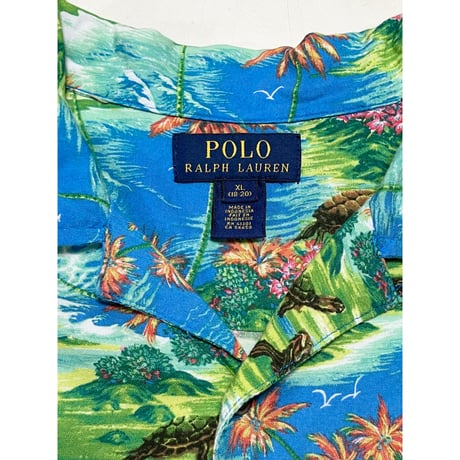 USED POLO ラルフローレン ボーイズ　アロハシャツ XL