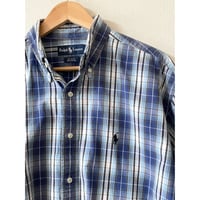 USED POLO ラルフローレン BLAKE 半袖シャツL BLU