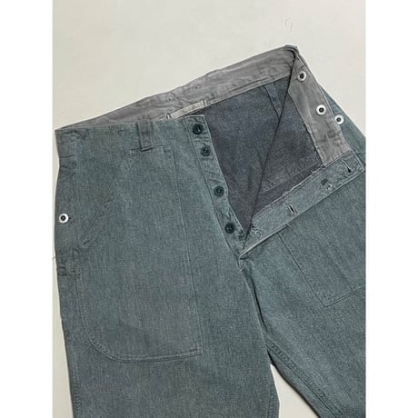USED スイス軍　デニムワークパンツ 36/28相当　43
