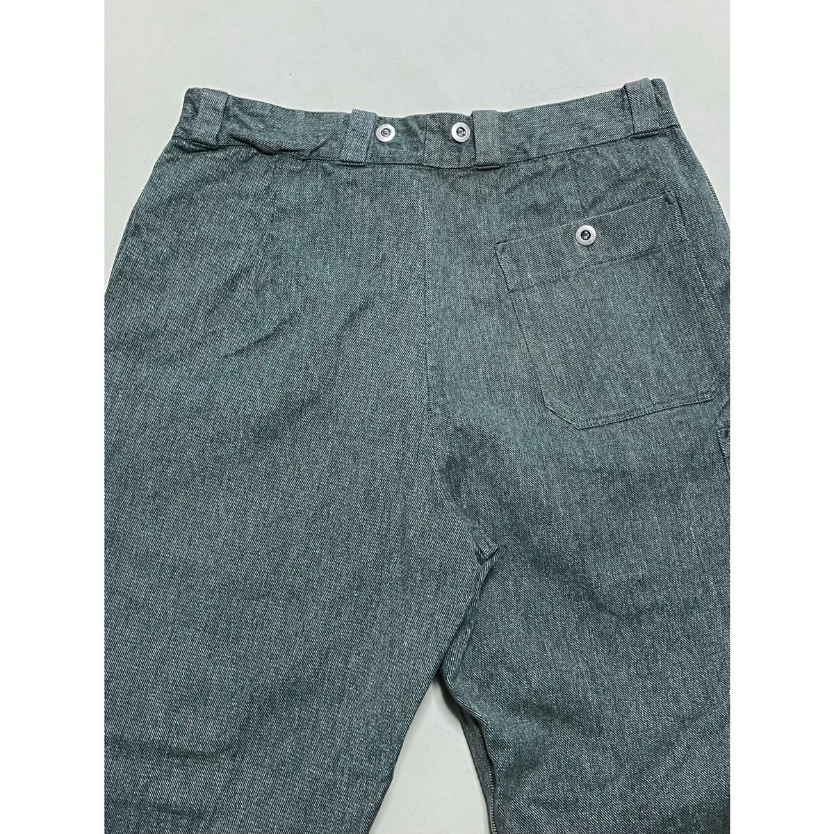 USED スイス軍 デニムワークパンツ 初期型 メタルボタン 36/28相当 2