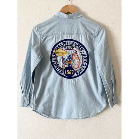 USED POLO ラルフローレン ボーイズ　シャンブレーシャツ　M