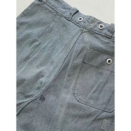 USED スイス軍　デニムワークパンツ メタルボタン　34/28相当 30
