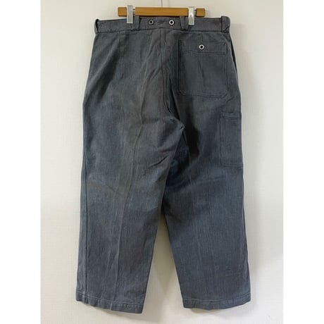 USED スイス軍　デニムワークパンツ 36/28相当 メタルボタン 46