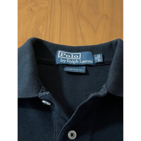 USED POLO ラルフローレン BIGポニーポロシャツ CUSTOM FIT 黒 XS