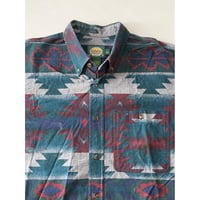 USED Cabela's ネイティブ柄　コットンシャモアボタンダウンシャツ L