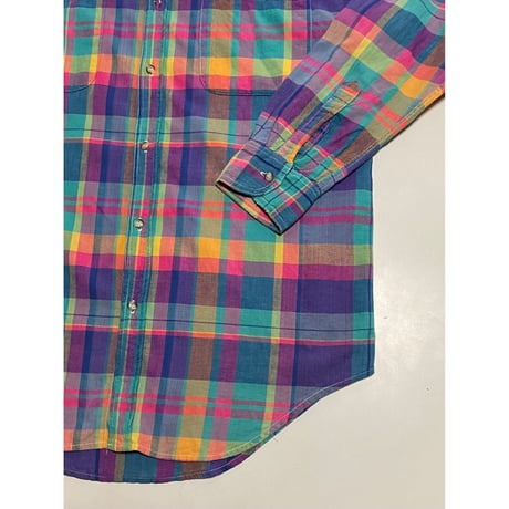 USED OLD GAP 90's マドラスチェックシャツ M