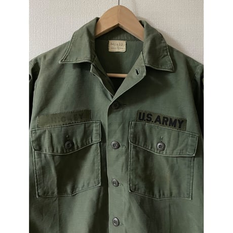 USED OG107 コットンサテン シャツ袖 4th 14 1/2×33