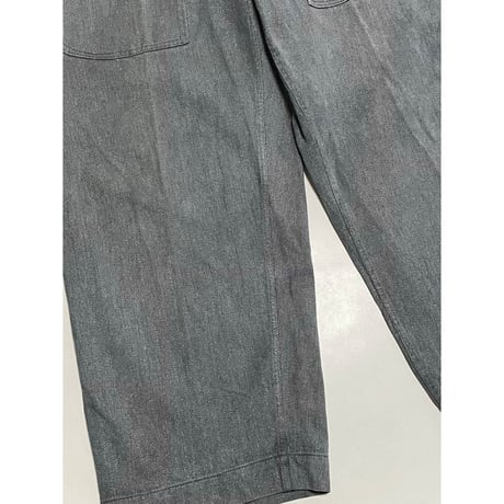 USED スイス軍　デニムワークパンツ 34/28相当　メタルボタン 65