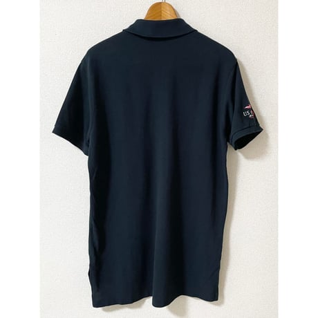 USED POLO ラルフローレン BIGポニー　ポロシャツ　黒  Mサイズ US OPEN