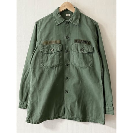 VINTAGE 60's US ARMY OG107 ユーティリティシャツ　シャツ袖 2nd 15 1/2×33