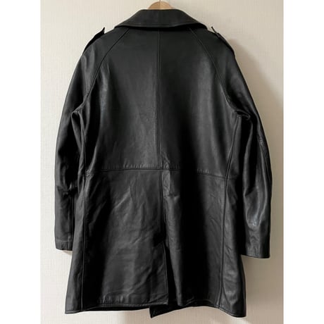 USED 80's フランス軍　モーターサイクルレザーコート 108M
