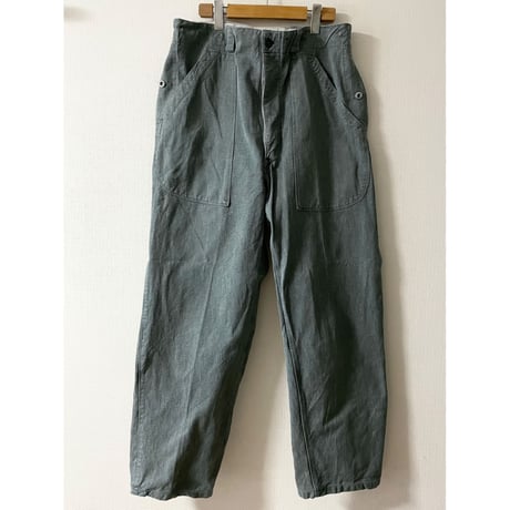 VINTAGE 60〜70's スイス軍　デニムワークパンツ 前期型 アルミボタン　45/76