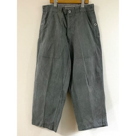 USED スイス軍　デニムワークパンツ 34/28相当　メタルボタン 65