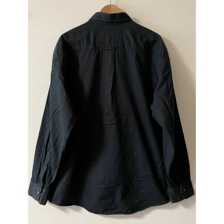 USED 90's アメリカ製 CHAPS ラルフローレン B/Dシャツ ブラック L