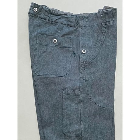 USED スイス軍　デニムワークパンツ 34/28相当 メタルボタン 49
