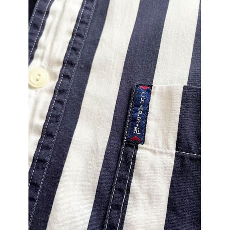 USED 90's CHAPS ラルフローレン ストライプボタンダウンシャツ M